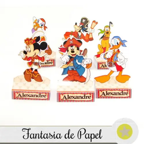PORTA MINI CHOCOLATE MICKEY PIRATA