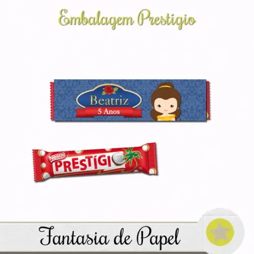 Embalagem para Prestígio Bela e a Fera