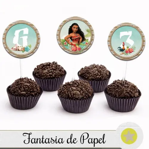 TOPPER PARA DOCE MOANA