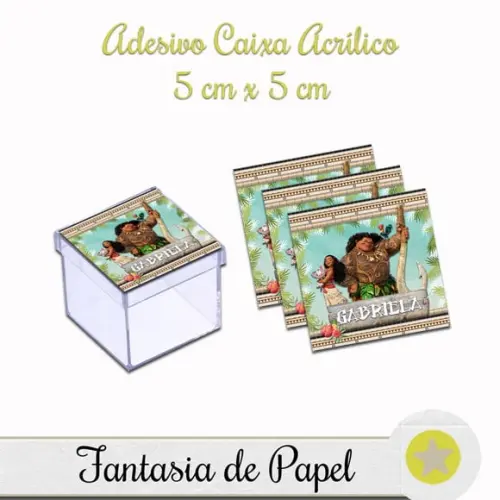 ADESIVO CAIXA ACRÍLICA MOANA