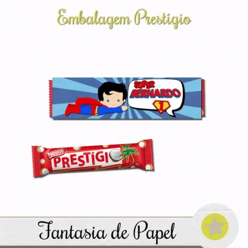 Embalagem para Prestígio Super Homem
