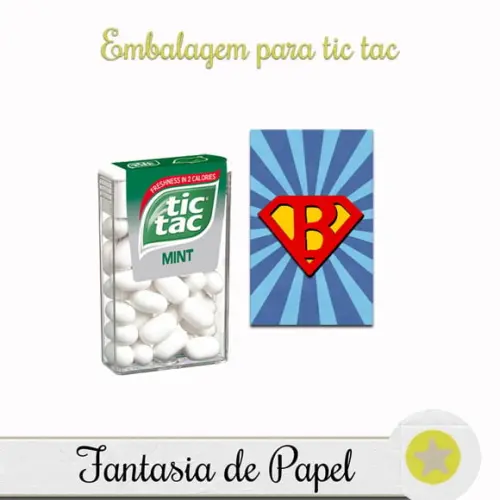 Embalagem para Tic Tac Super Homem