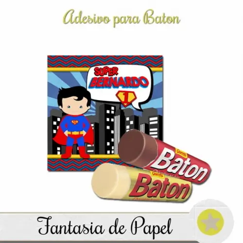 ADESIVO PARA BATON SUPER HOMEM