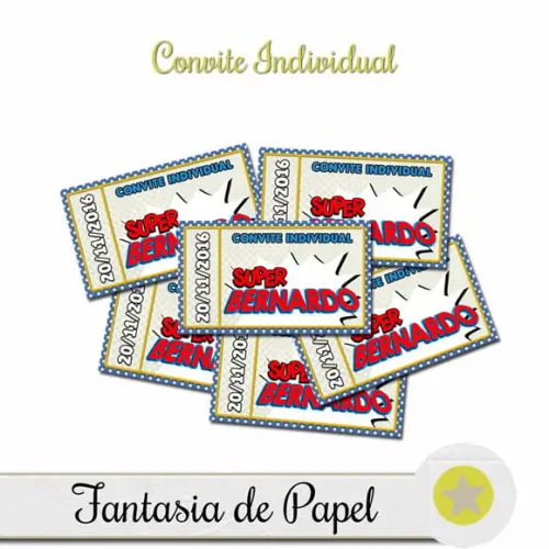 CONVITE INDIVIDUAL SUPER HOMEM