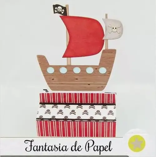 PORTA MINI CHOCOLATE NAVIO PIRATA