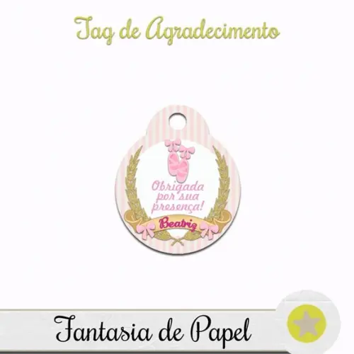TAG DE AGRADECIMENTO BAILARINA