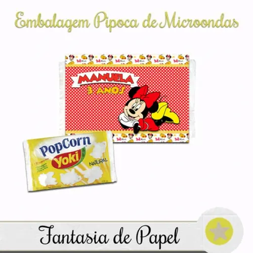 EMBALAGEM PIPOCA DE MICROONDAS MINNIE 1