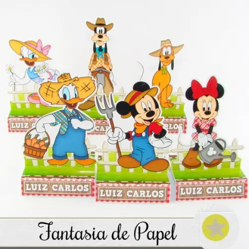 PORTA MINI CHOCOLATE FAZENDINHA MICKEY