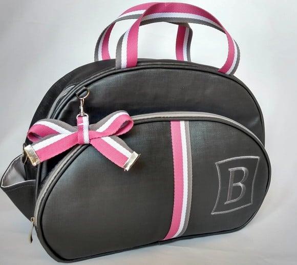 Bolsa Clássica com Listras Bicolor