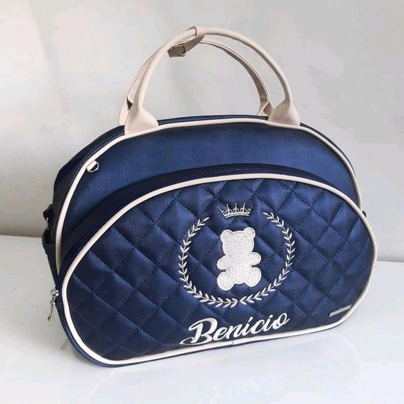 Bolsa Maternidade Media (preta e dourada)