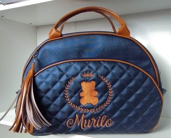 Bolsa Maternidade Grande Ursinho Azul Marinho