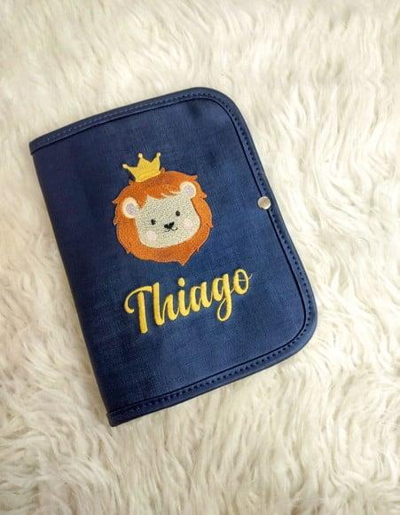 Capinha De Vacina, Porta Documentos ( Azul Marinho )