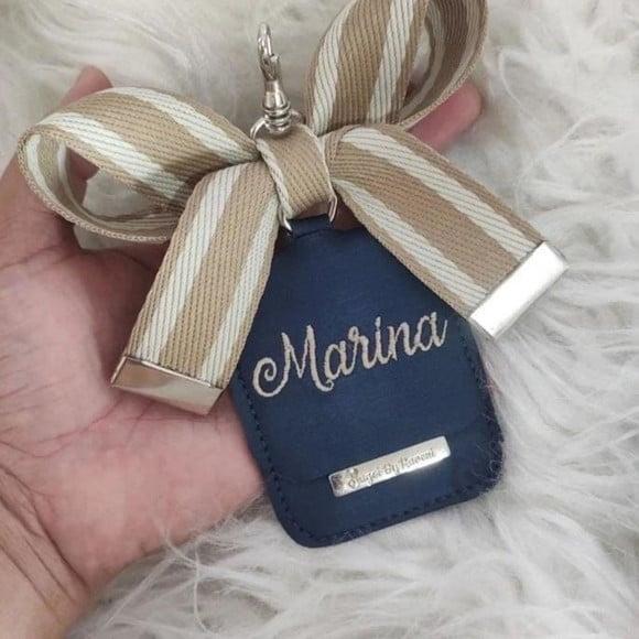 Chaveiro com Laço de Bolsa Maternidade com Tag