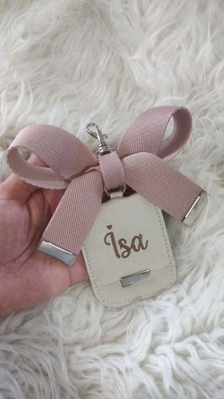 Chaveiro com Laço de Bolsa Maternidade com Tag