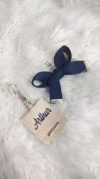 Kit Chaveiro Bolsa Maternidade Laço e Tag Personalizada
