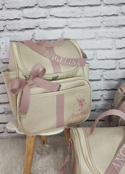 Kit Maternidade Luxo Bege (champagne) Perolizado com Rose