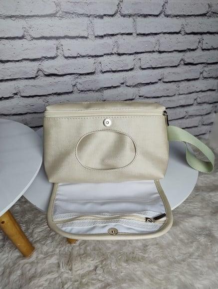 Kit Maternidade Mochila 2 em 1 e Porta Fraldas Bege e Verde