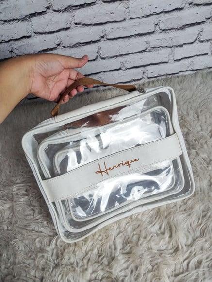 Kit Organizadores de Mala Maternidade Branco Caramelo
