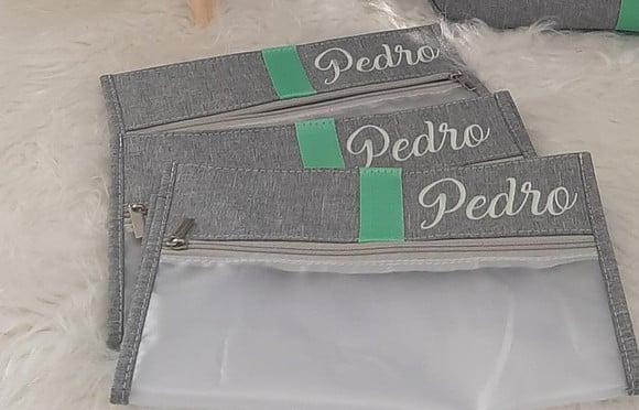 Kit Saquinhos Maternidade Personalizado ( Linho e Sintético)
