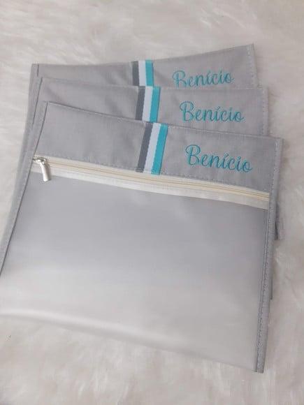 Kit Saquinhos Maternidade Personalizado ( Linho e Sintético)
