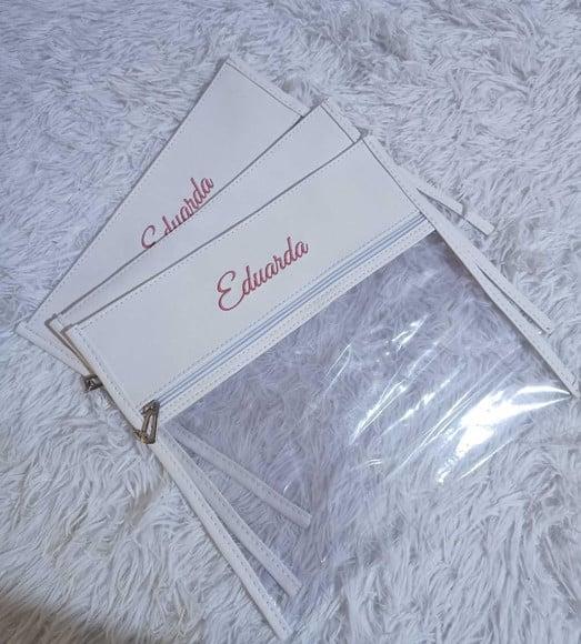 Kit Saquinhos Maternidade Personalizado Branco e Rose