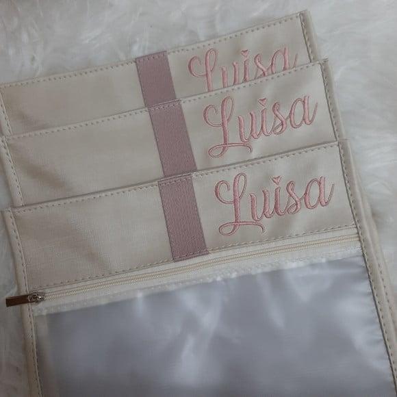 Kit Saquinhos Maternidade Personalizado ( Linho e Sintético)
