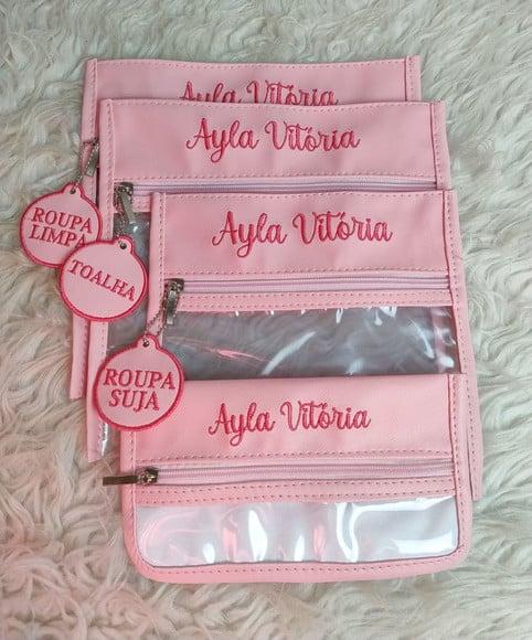 Kit Saquinhos Personalizado para Creche + Bolsinha Higiene