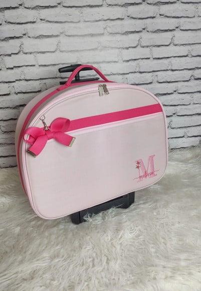 Mala Maternidade Rosa Bebê e Pink com Rodinhas