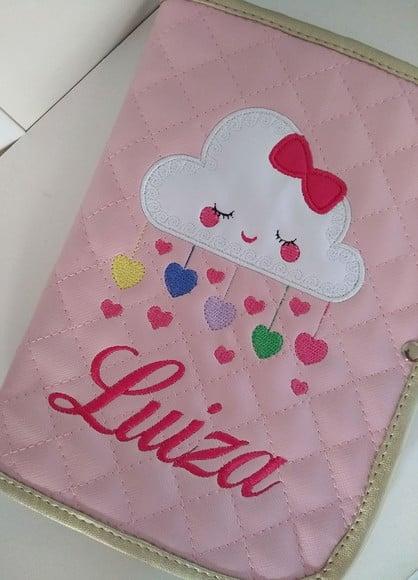 Mochila + Capinha de vacina Nuvem ( chuva de bençãos)