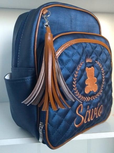 Mochila Maternidade Personalizada Ursinho (coroa)