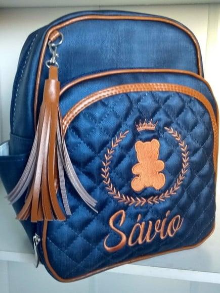 Mochila Maternidade Personalizada Ursinho (coroa)
