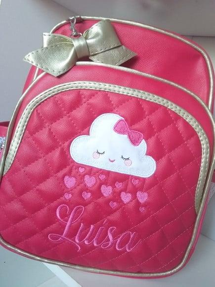Mochila Pink Nuvem ( chuva de bençãos)