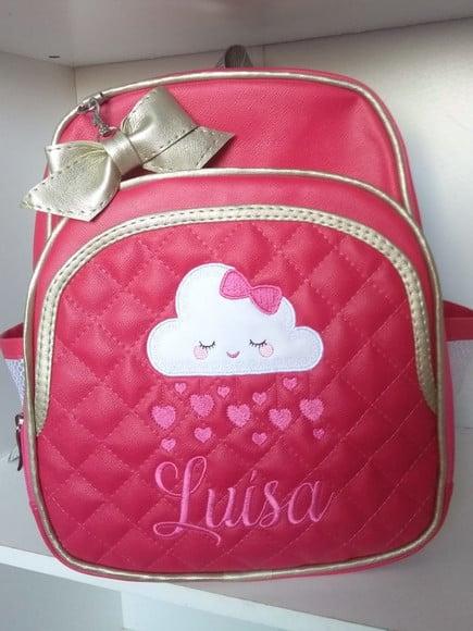 Mochila Pink Nuvem ( chuva de bençãos)
