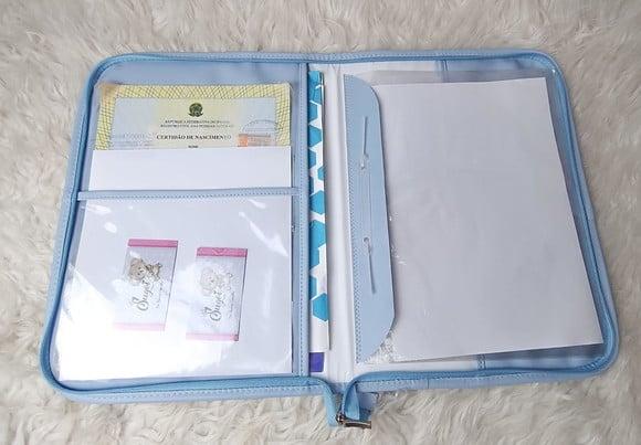 Pasta Gestante Porta Documentos c/ Zíper Outras Cores Disp