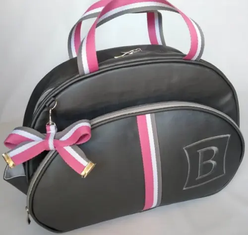 Bolsa Clássica com Listras Bicolor