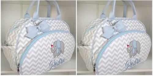 Bolsa Maternidade Grande Chevron (Elefantinho)