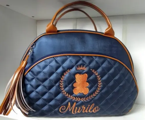 Bolsa Maternidade Grande Ursinho Azul Marinho