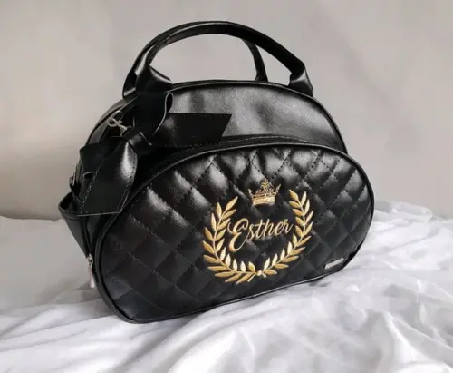 Bolsa Maternidade Media (preta E Dourada)