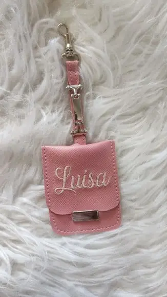 Chaveiro Bolsa Maternidade Salmão (tag Birdao)