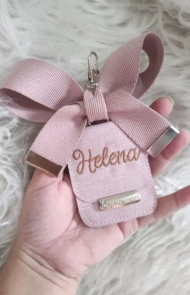 Chaveiro com Laço Bolsa Maternidade Todo Rose