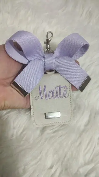 Chaveiro com Laço de Bolsa Maternidade com Tag