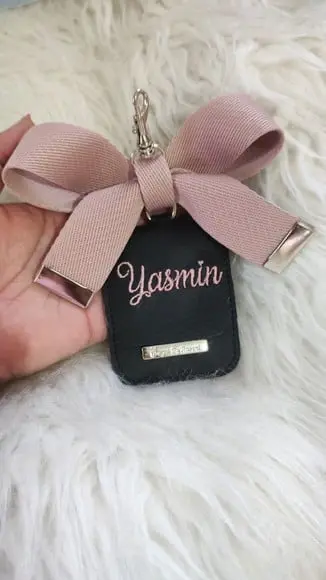 Chaveiro com Laço de Bolsa Maternidade com Tag
