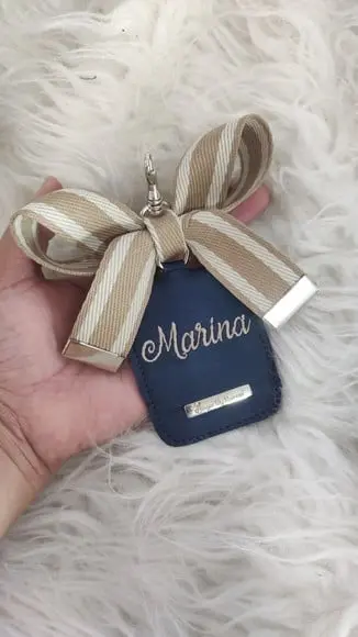 Chaveiro com Laço de Bolsa Maternidade com Tag