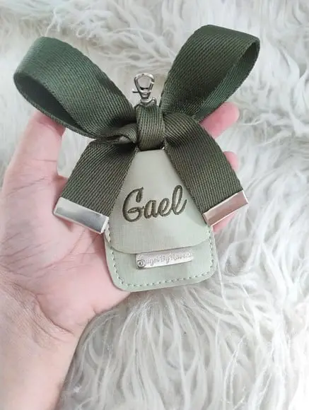 Chaveiro para Bolsa Maternidade Verde Bebê e Verde Escuro
