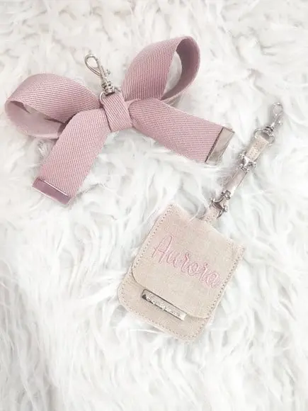 Kit Chaveiro Bolsa Maternidade Laço e Tag Personalizada