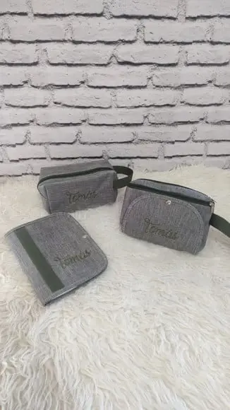 Kit Maternidade ( Necessaire, Porta Documentos e Porta Frald
