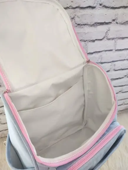 Kit Maternidade Bolsas no Linho Luxo Azul Bebê e Rosa Bebê