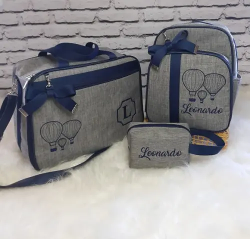 Kit Maternidade Coleção Linho Luxo + Necessaire de Brinde