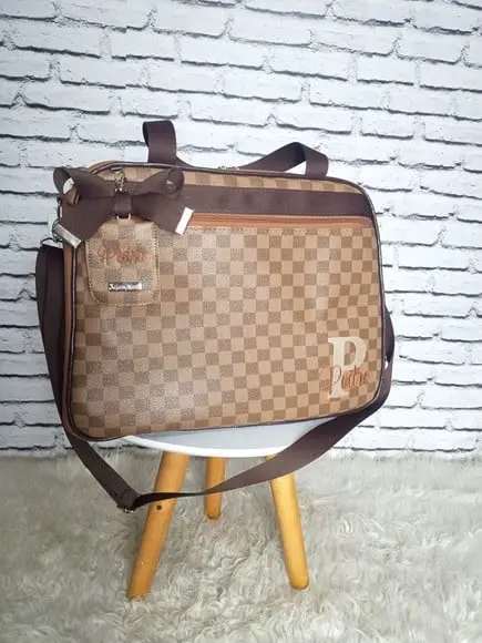 Kit Maternidade Marrom Mala e Bolsa da Mamãe ( Bolsa Chloe
