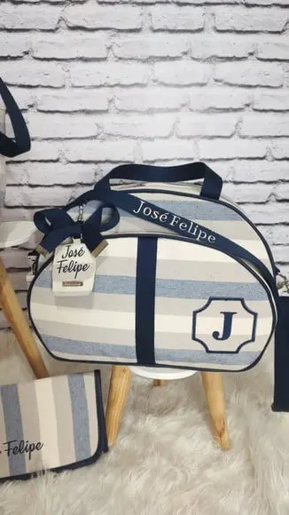 Kit Maternidade Personalizado ( Bolsa, Mochila e Trocador)